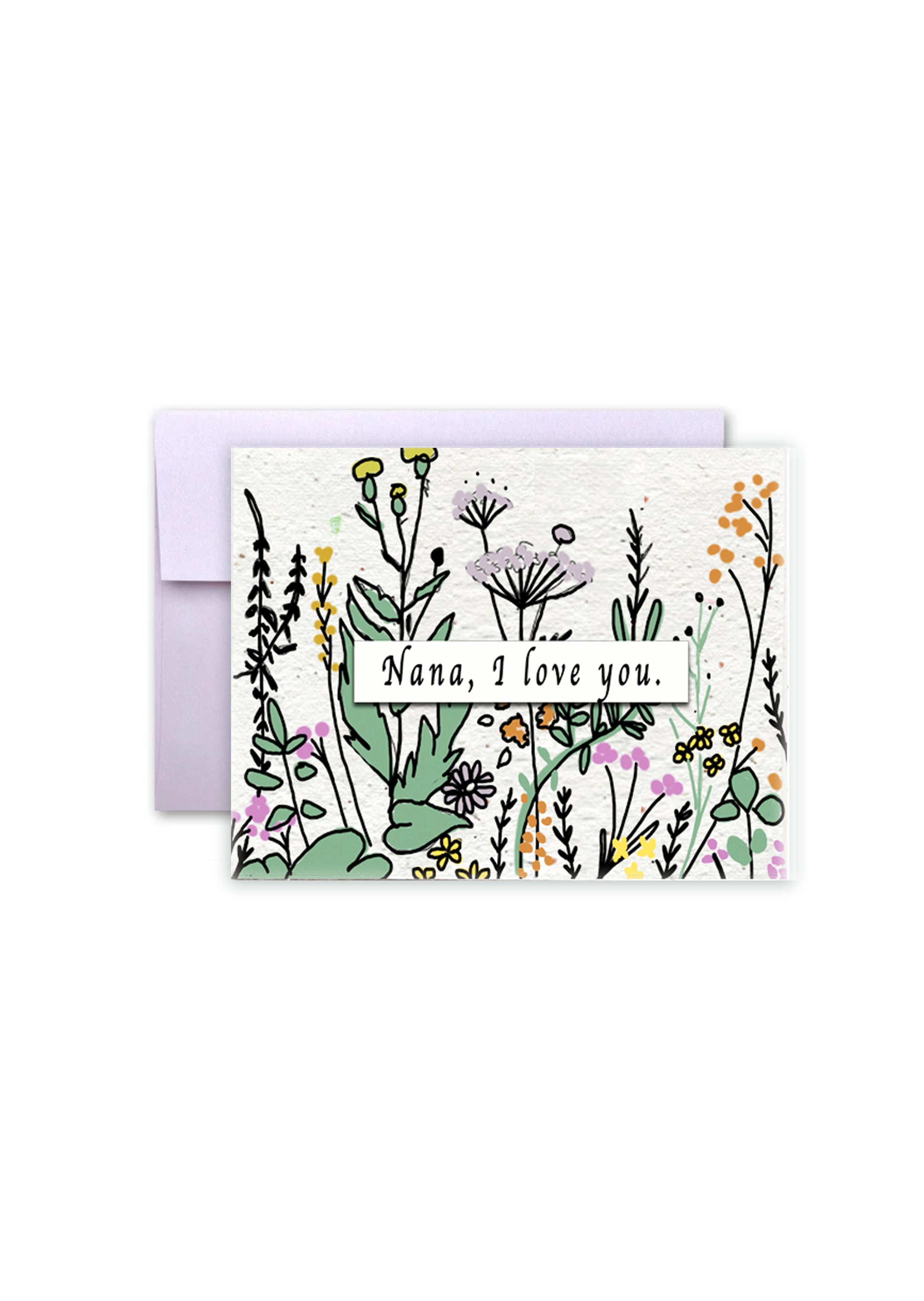 Nana's Love Blossoms Wildflower Seed Paper Card. – Artsy Em's Designs