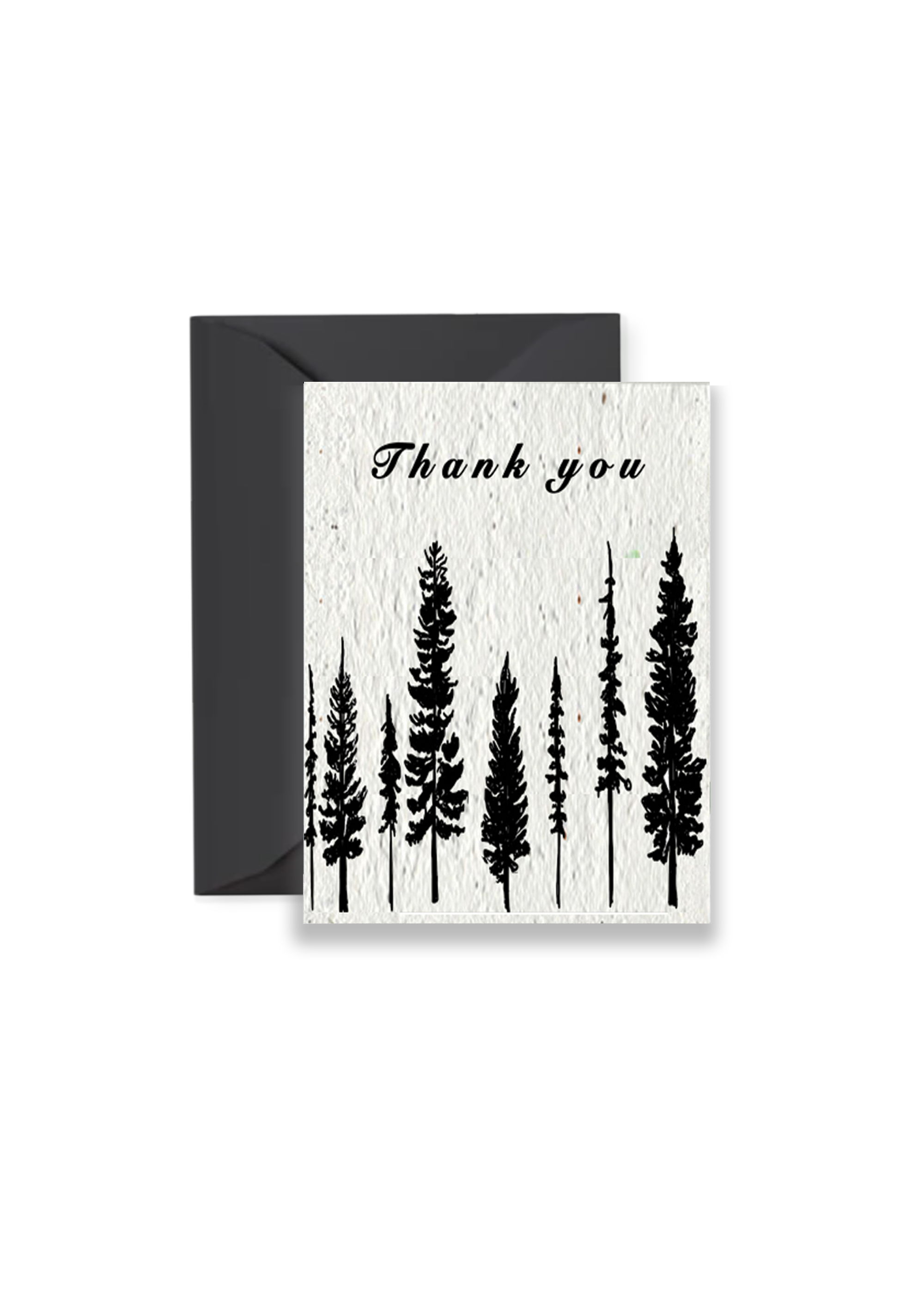 wildflower seed thank you cards Thank you Evergreen Trees Wildflower Seed Paper Card