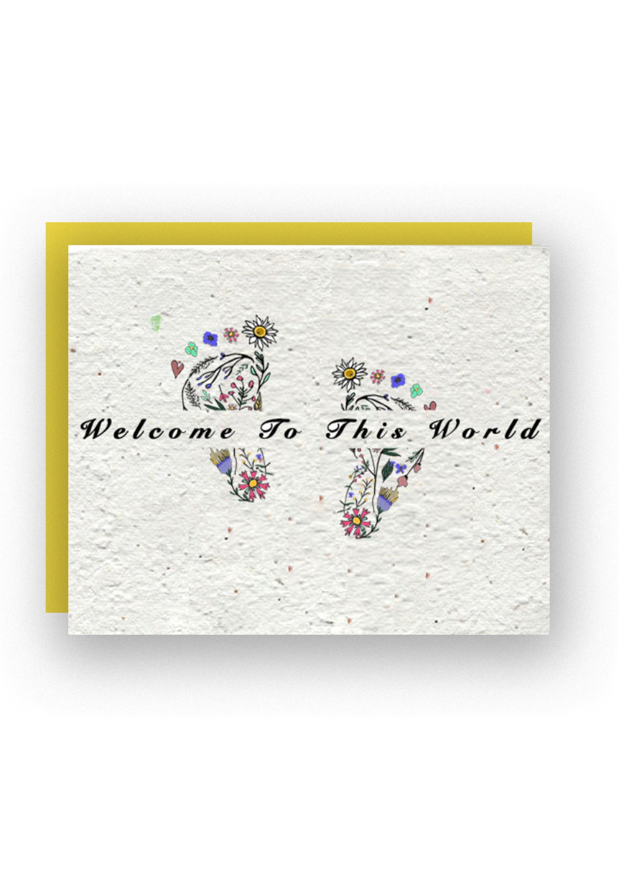 "Welcome Baby Shower " Wildflower Seed Paper Card
