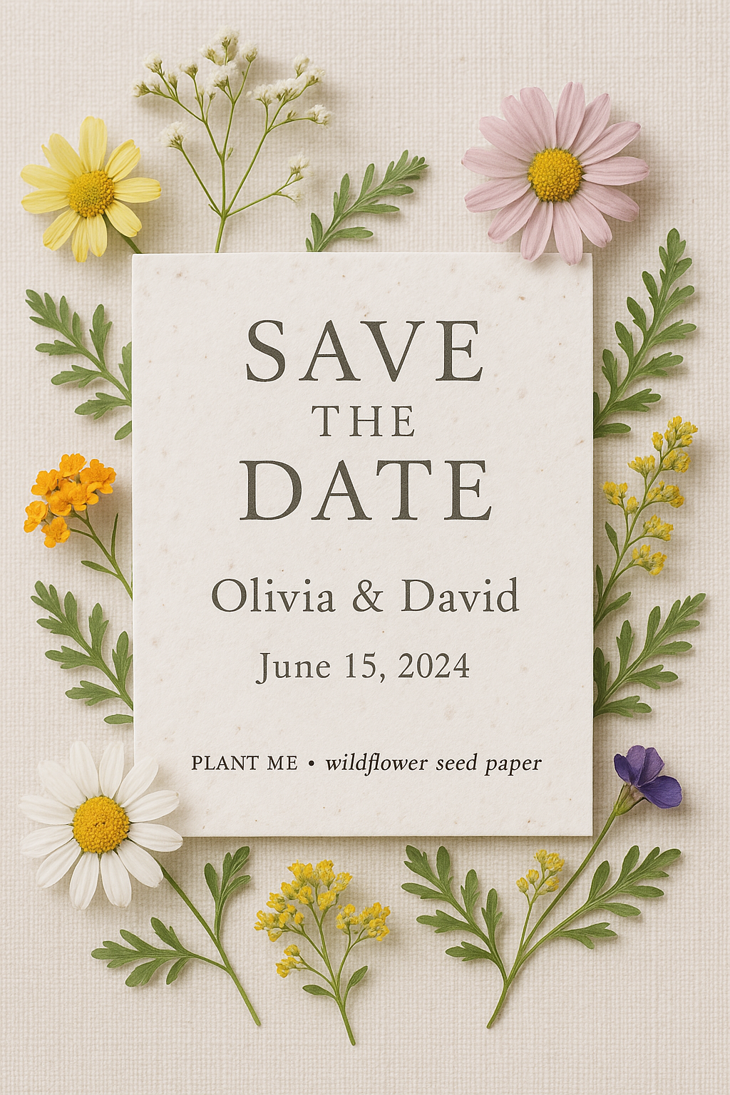 Planting Memories: Save-the-Dates That Bloom with Wildflowers