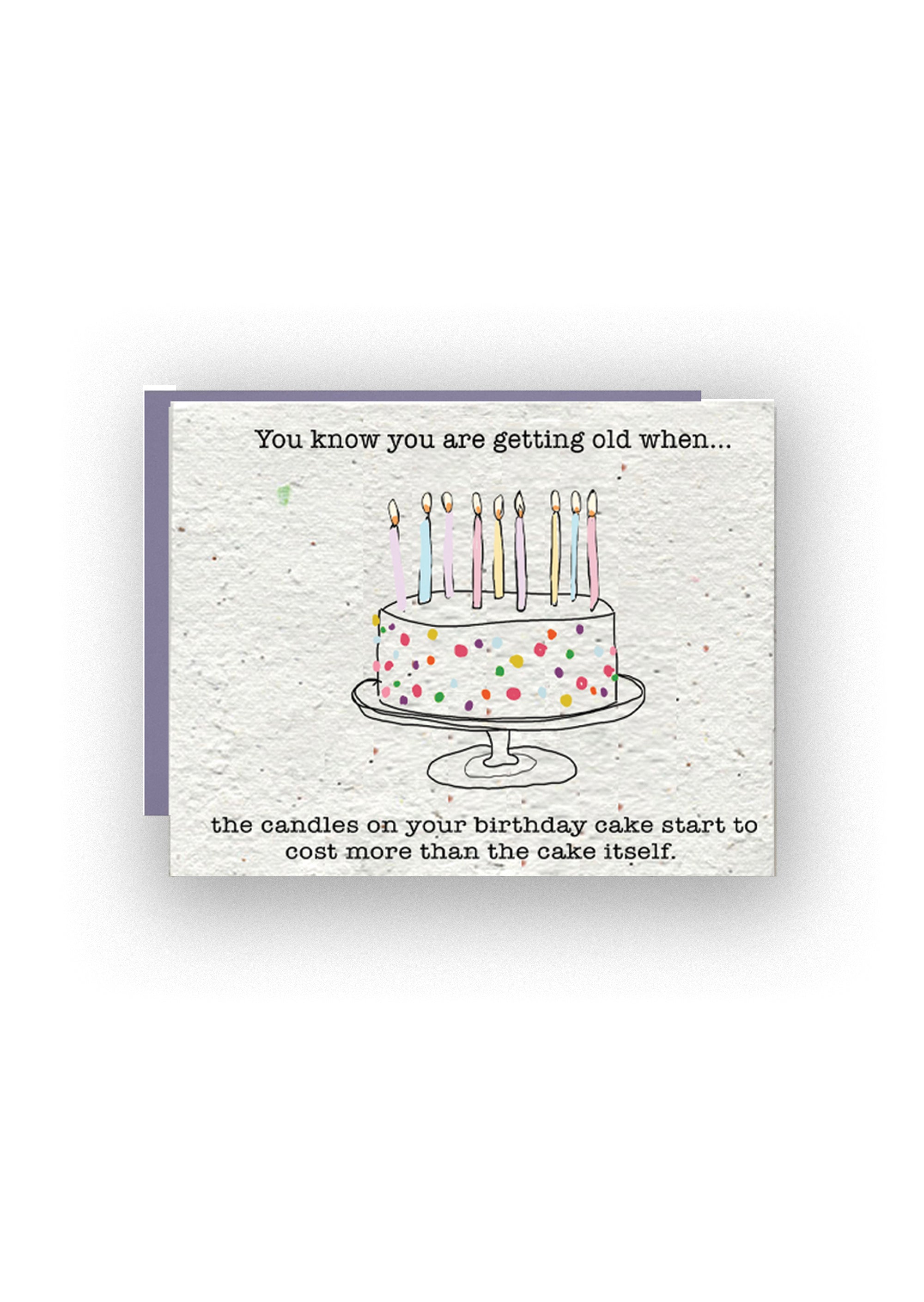 "Birthday Blooms: Ageless Humor" Wildflower Seed Paper Card