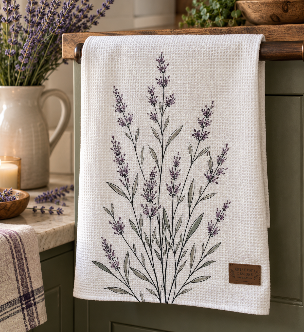 Lavender Fields Tea Towel