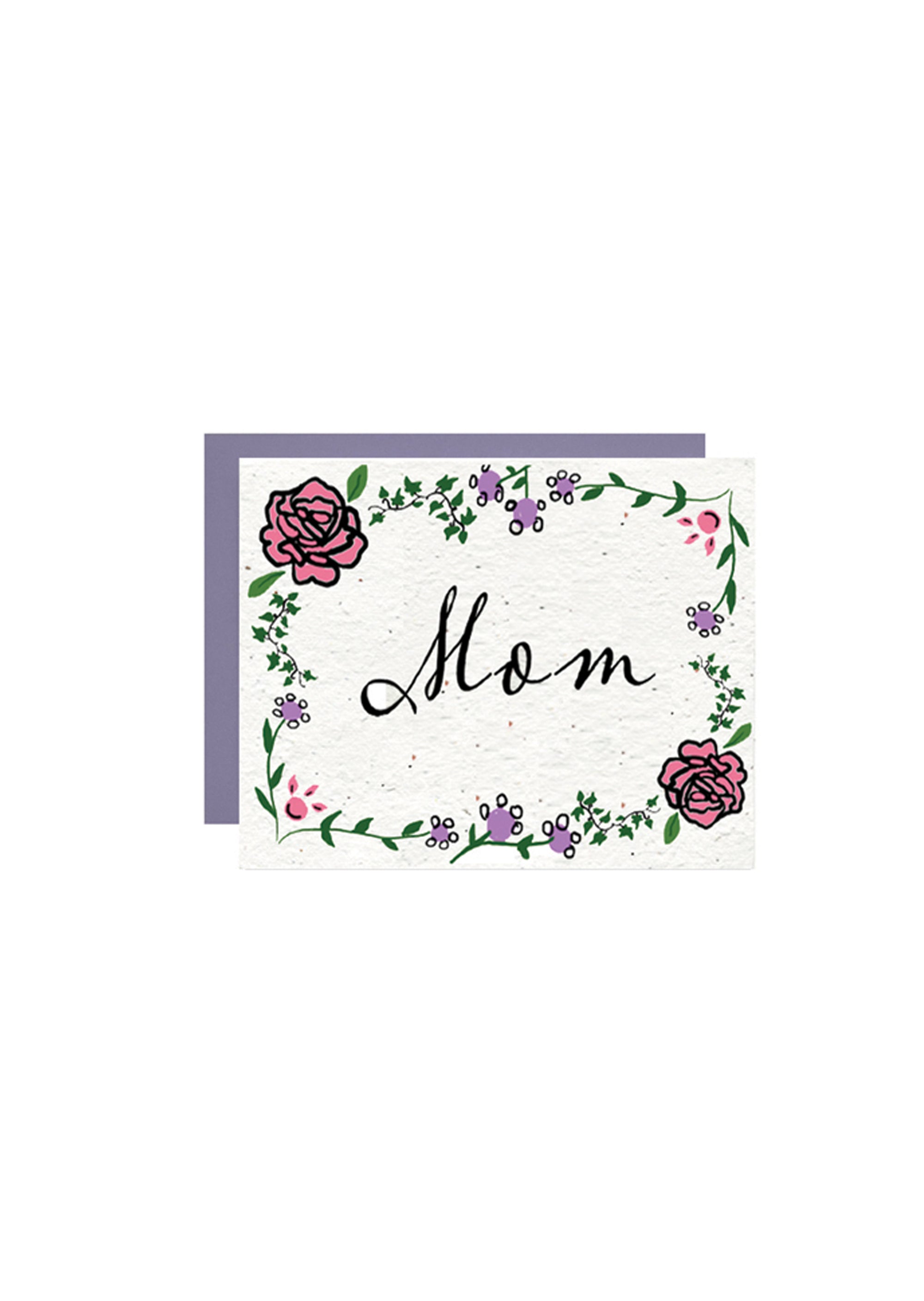 Roses For Mom Wildflower Seed Paper Card
