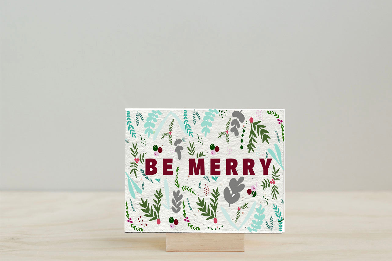 "Be Merry" Christmas Wildflower Seed Card