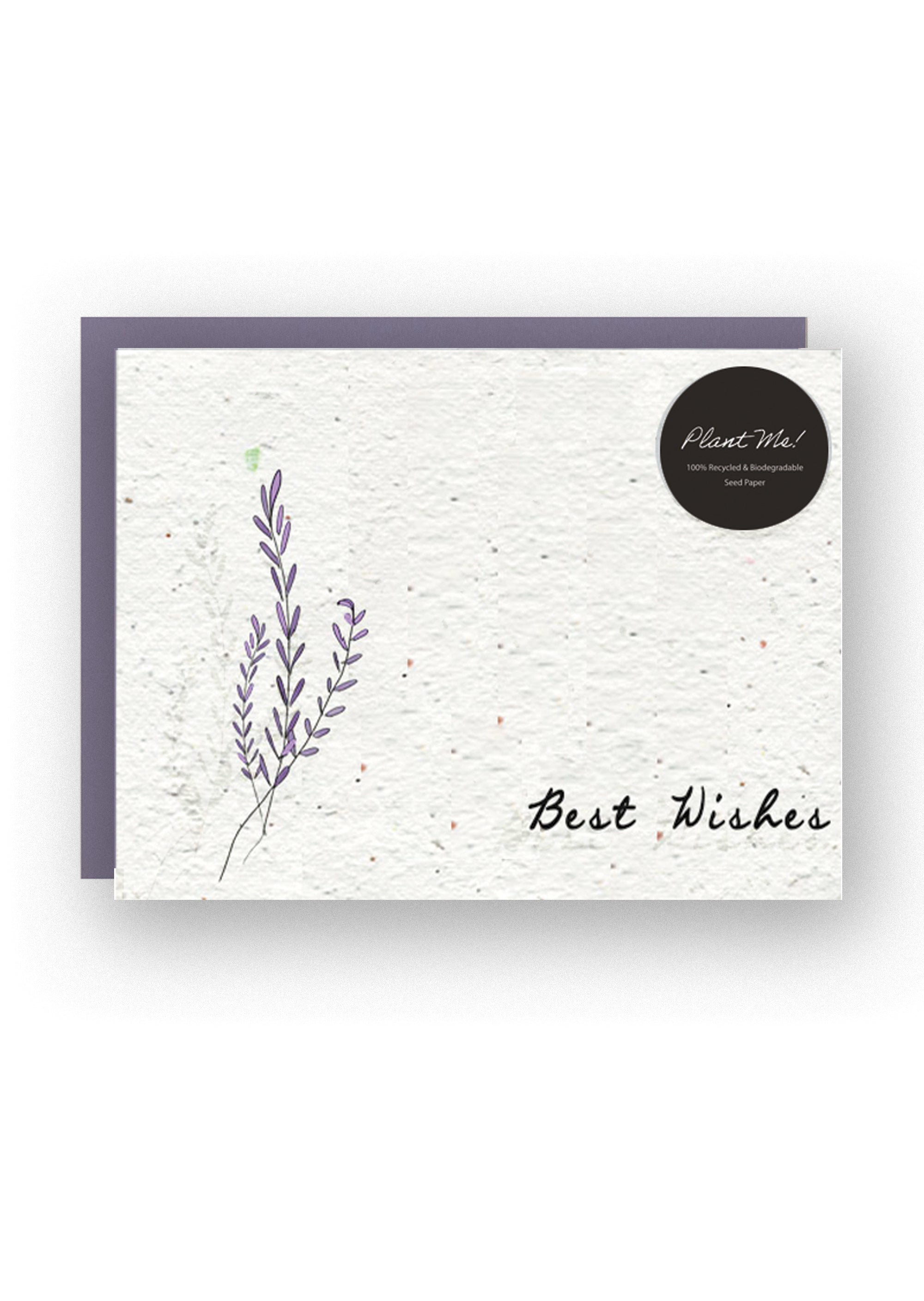 "Blooming Wishes" Eco-Friendly Seed Paper Greeting Card