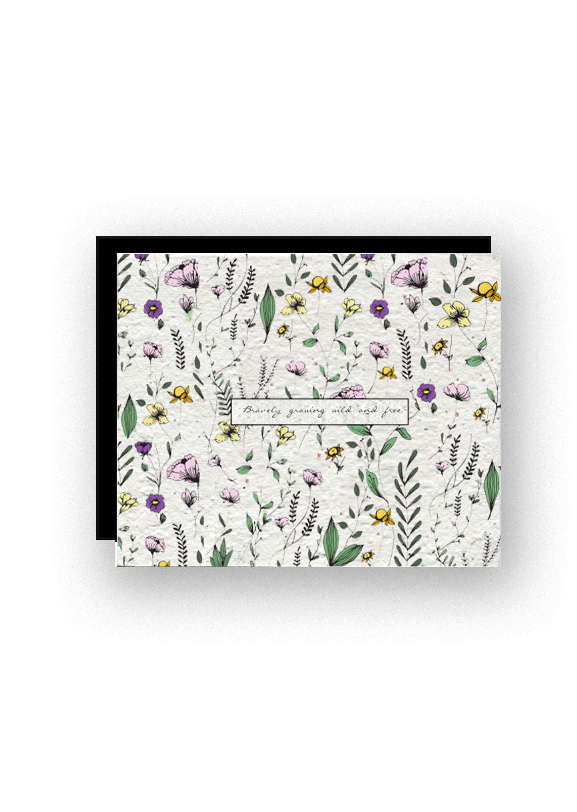 "Wildflower Meadow Bravery Card" Wildflower Seed Paper Card