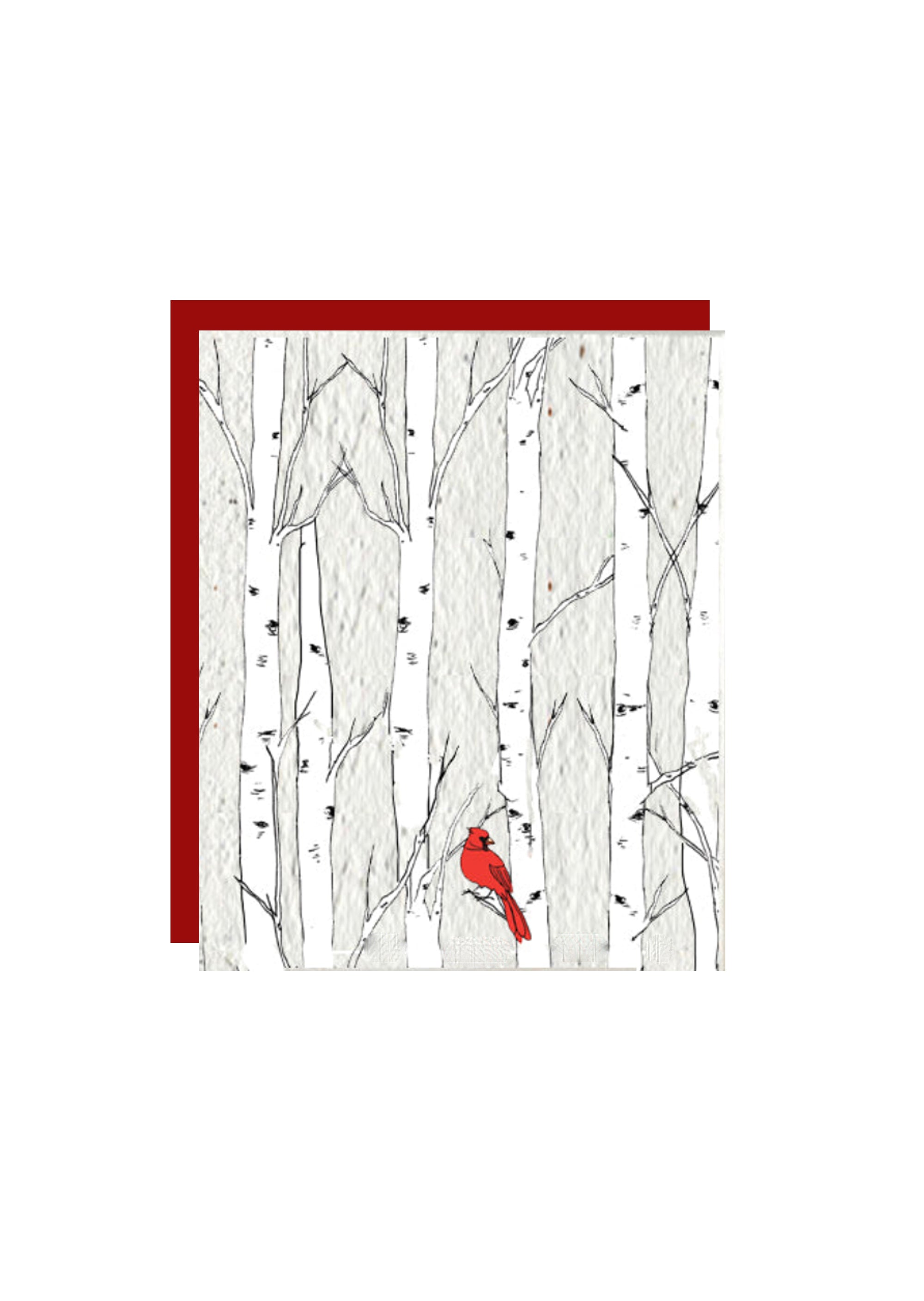 "Christmas Cardinal" Wildflower Seed Paper Card