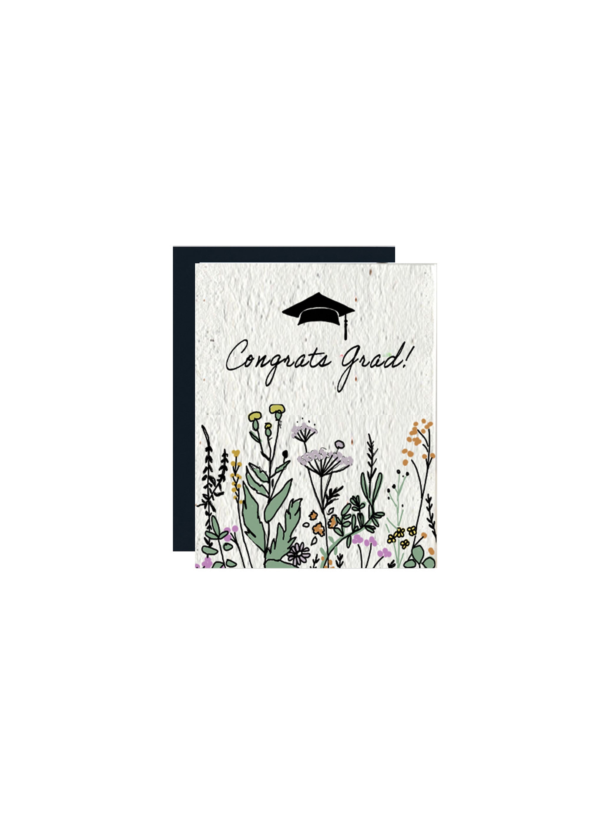 "Congrats Grad!" Wildflower Seed Paper Card