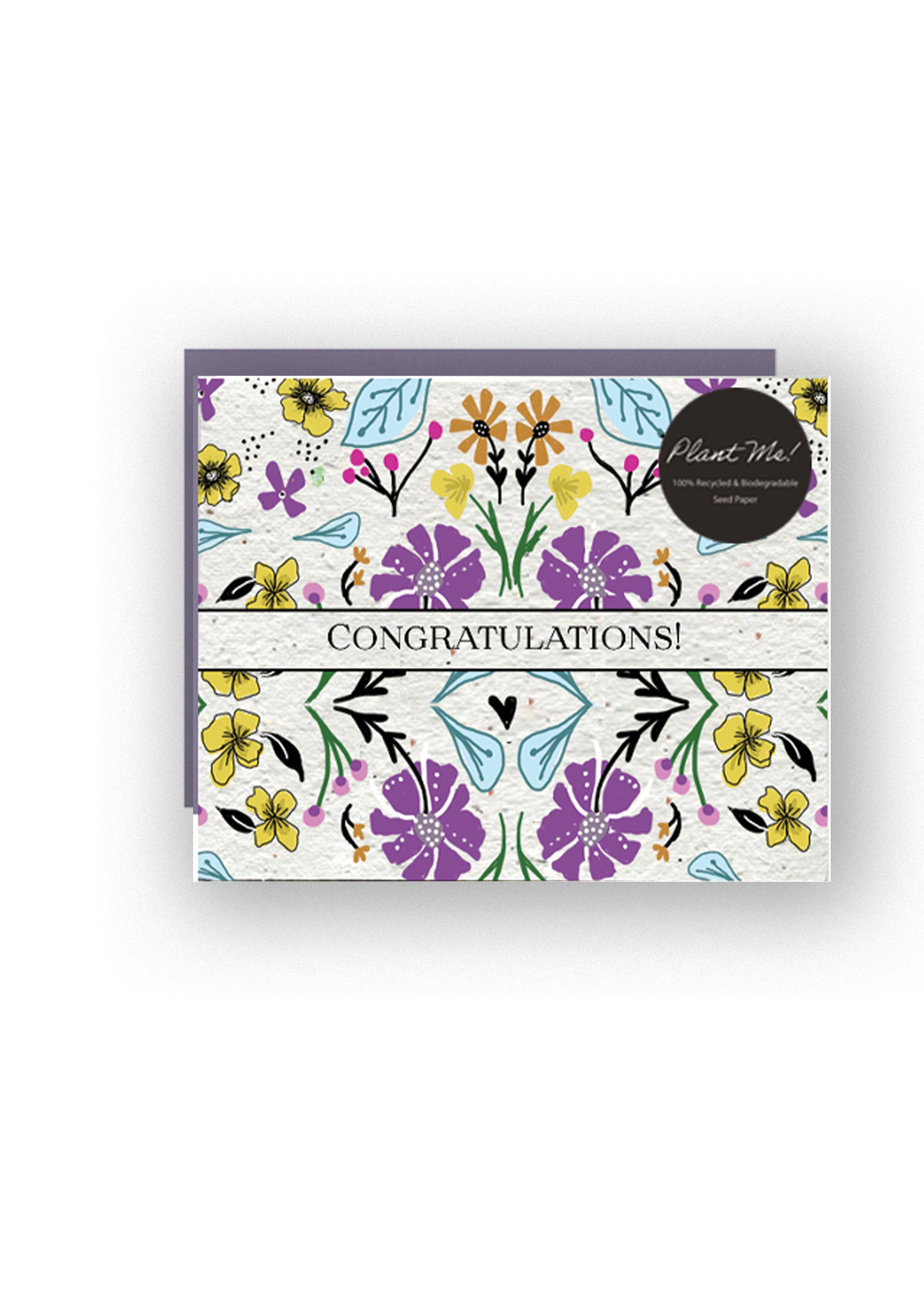 "Congratulations Garden" Wildflower Seed Paper Card