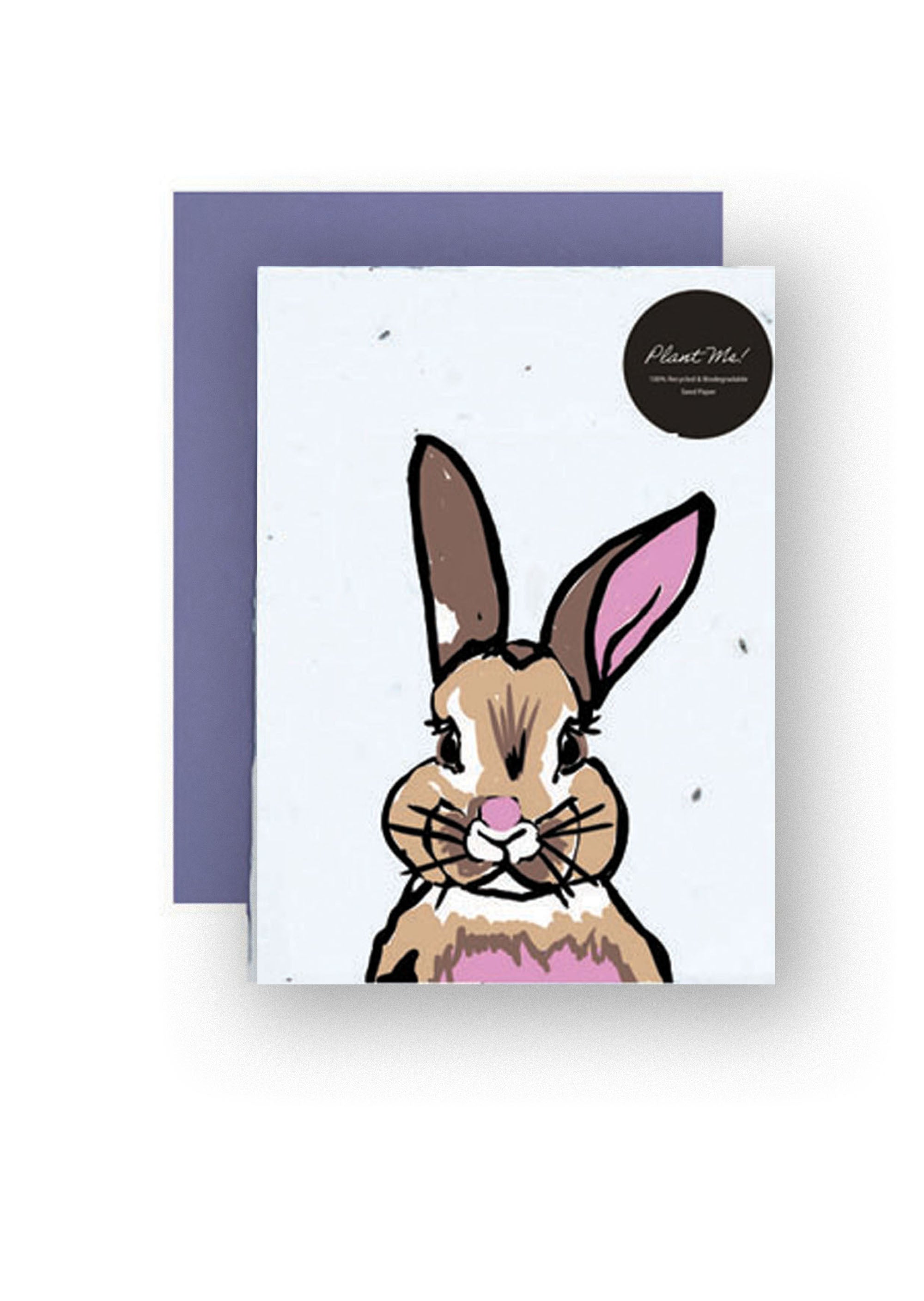 Easter Bunny Wildflower Seed Paper Greeting Card