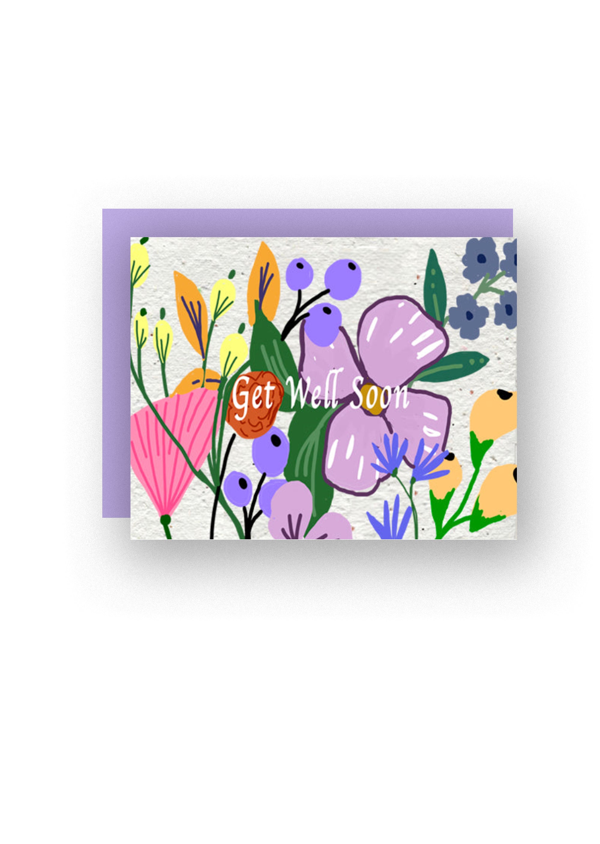 "Healing Wishes: Get Well Soon" Wildflower Seed Paper Card