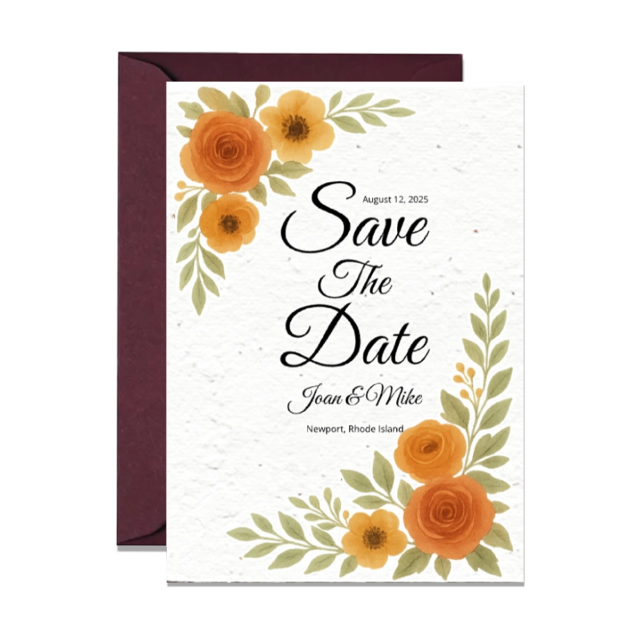Golden Bloom Save the Date – Artsy Em's Designs