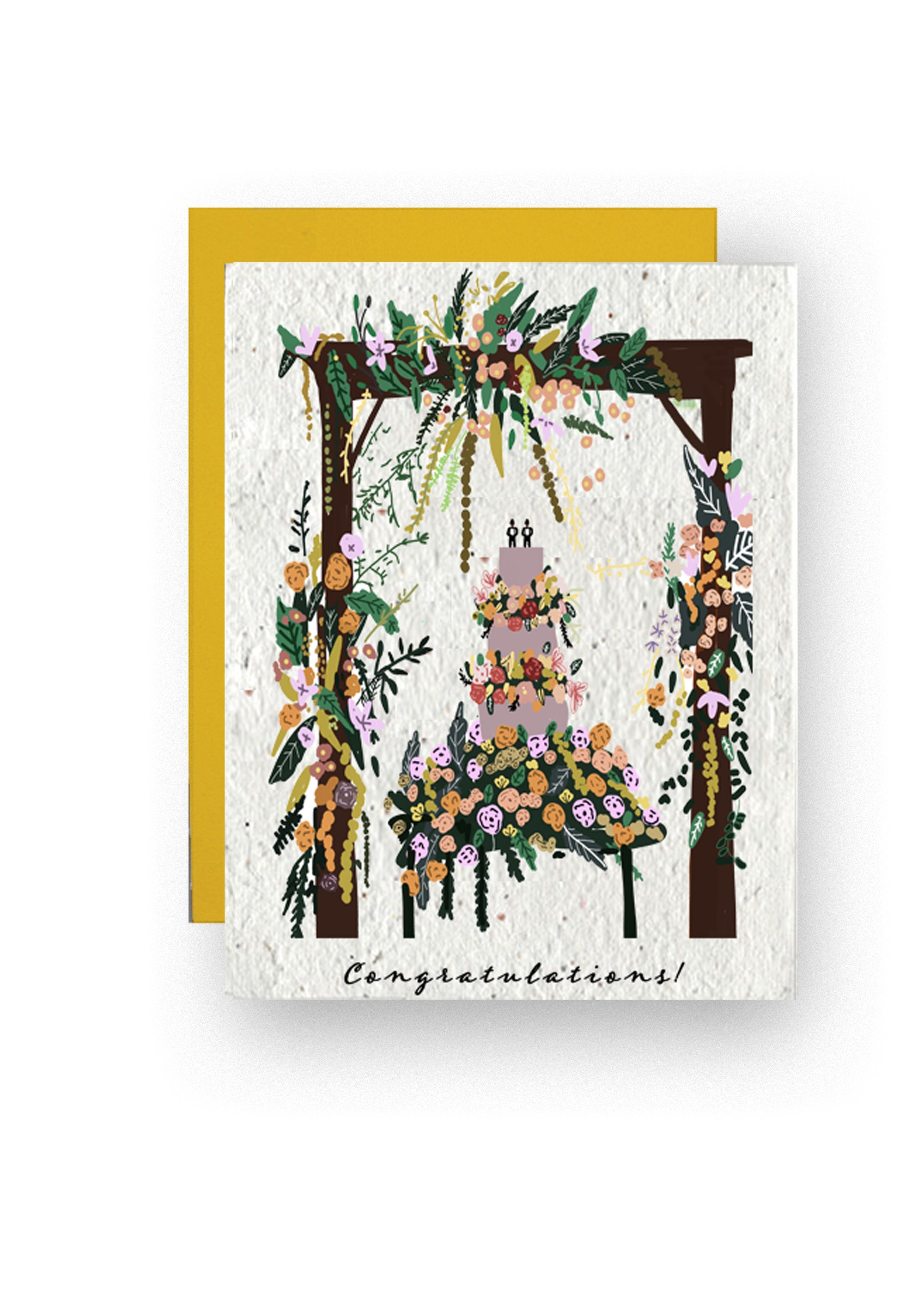 Same Sex Grooms Blossom & Unite Wildflower Seed Wedding Card