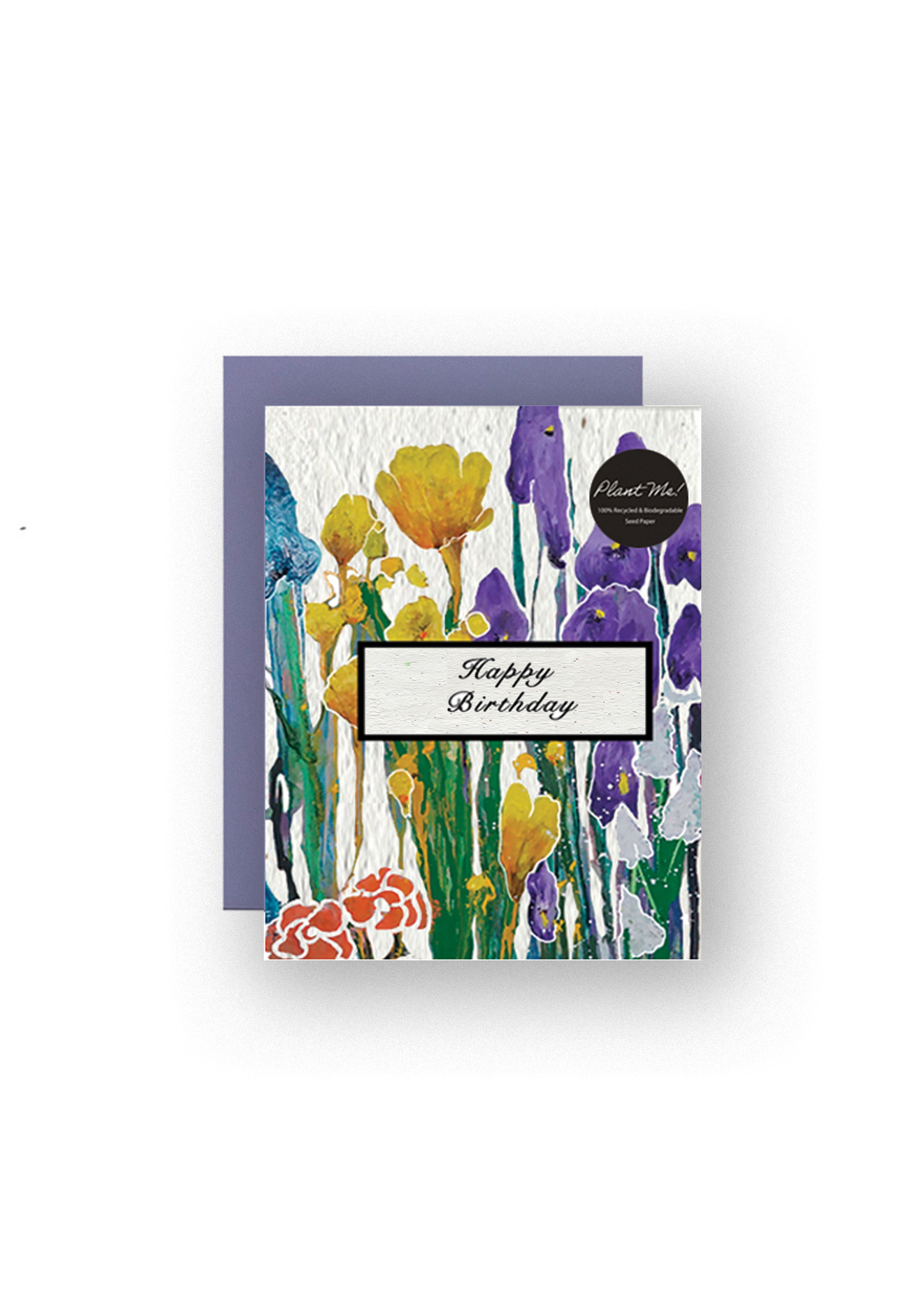 "Floral Garden Birthday"  Wildflower Seed Paper Card
