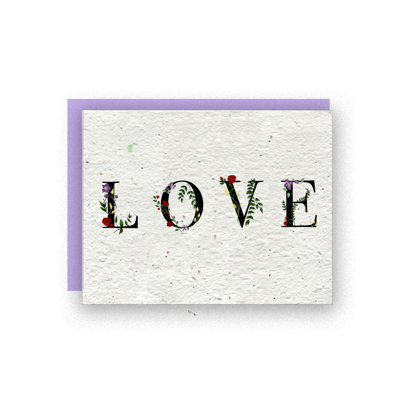 Love Valentines Day Wildflower Seed paper Card
