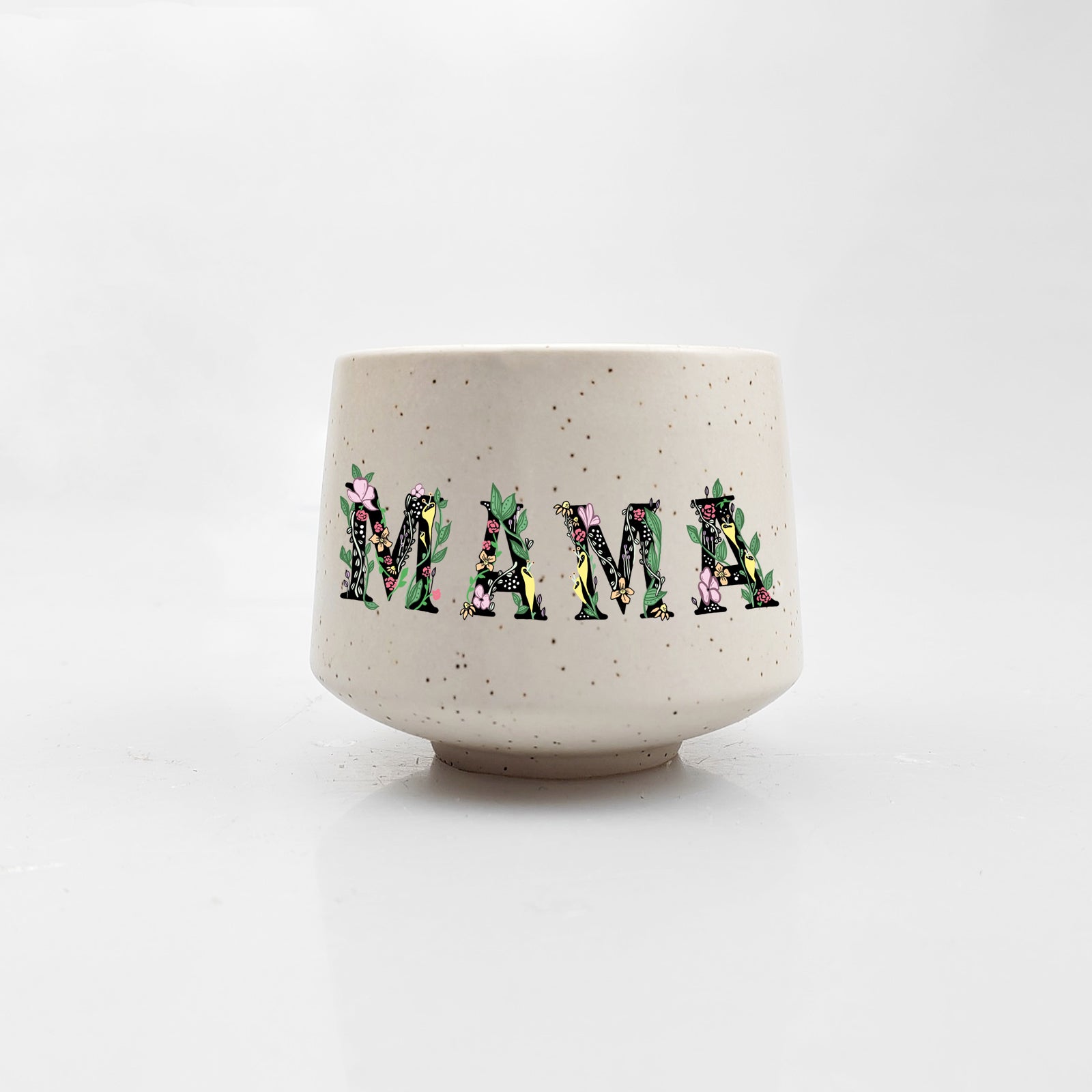 Floral MAMA Stoneware cup