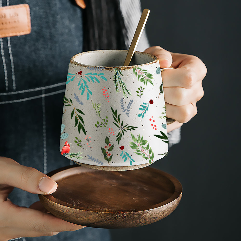 "Festive Christmas Charm Stoneware Mug"