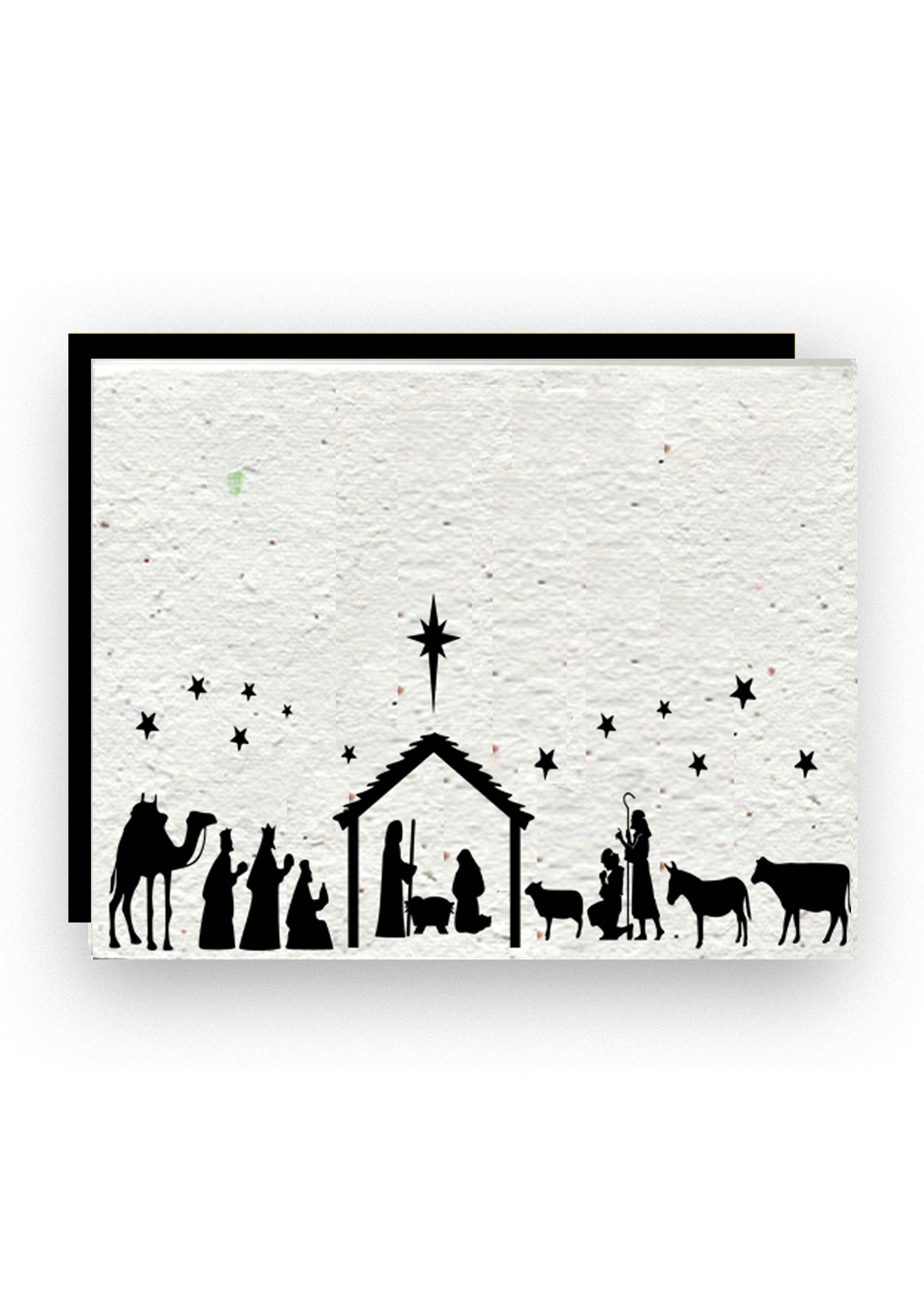 Nativity Christmas Wildflower Seed Paper Greeting Card