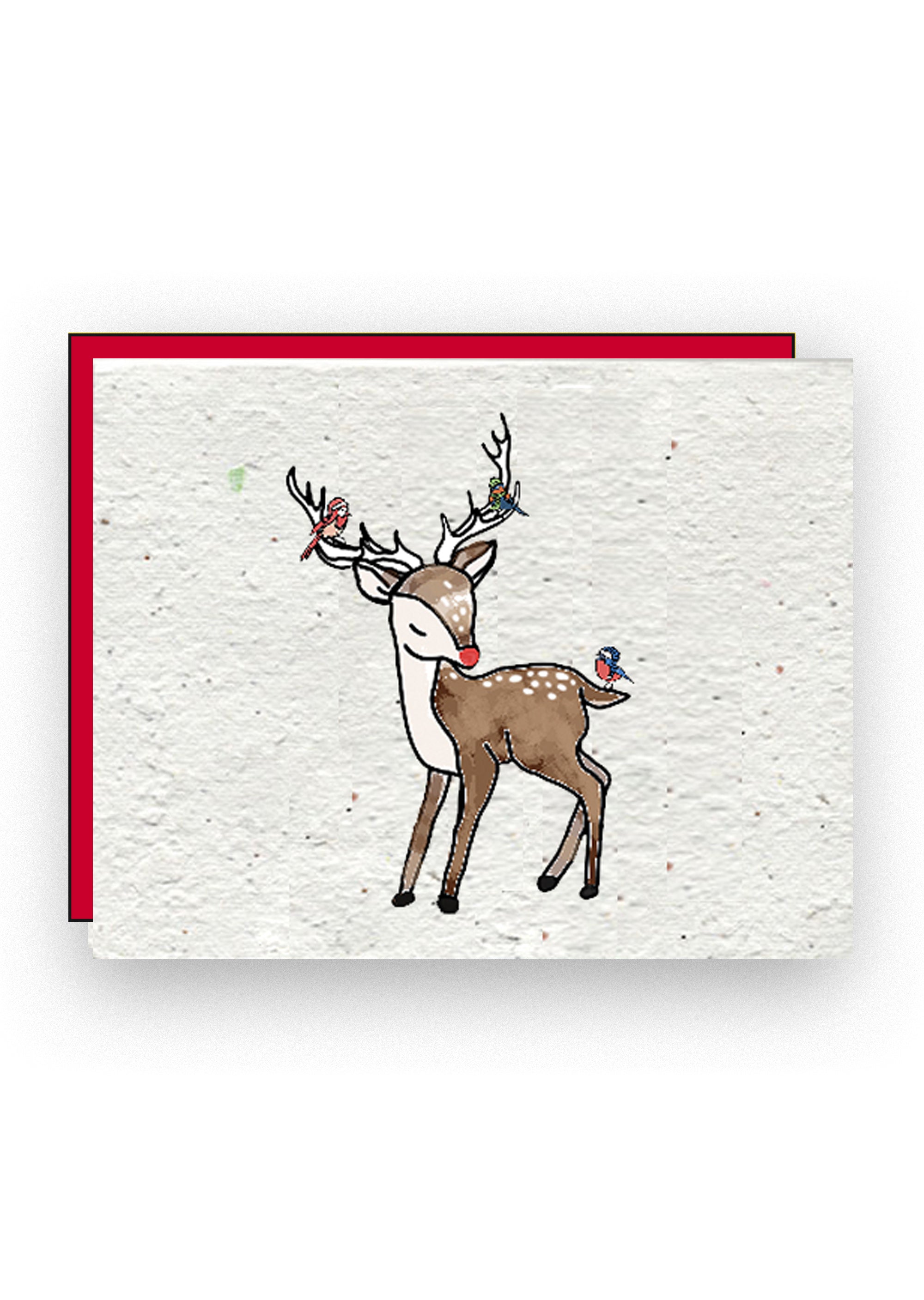 Rudolph Christmas Wildflower Seed Paper Card