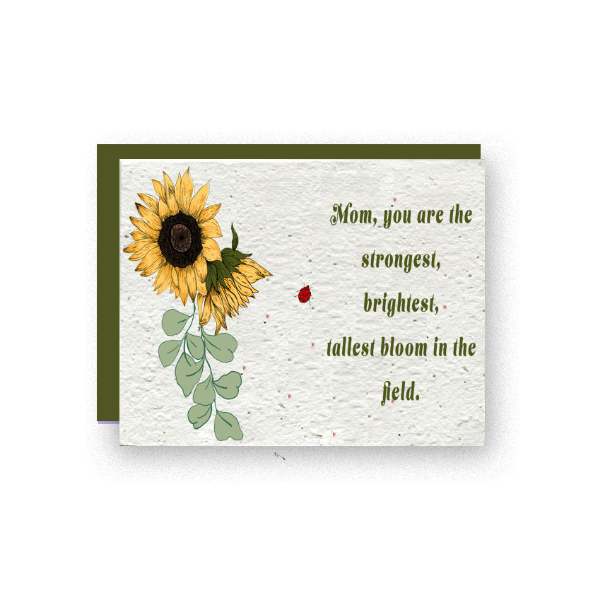Blooming Affection: Sunflower Serenade Seed Paper Card