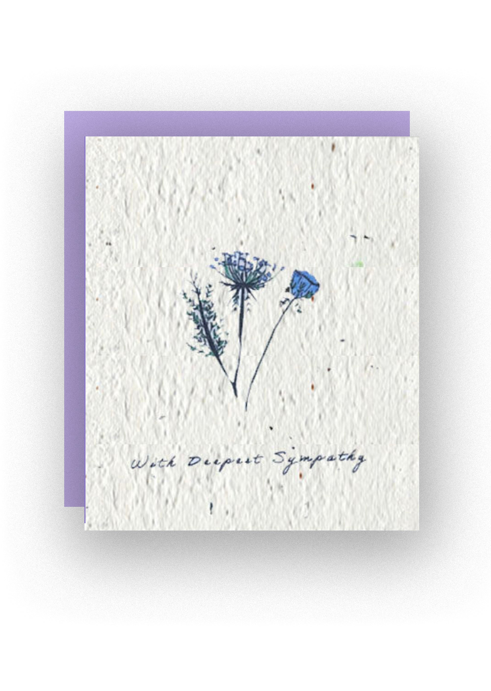 "With Deepest Sympathy "Wildflower Seed Paper Card