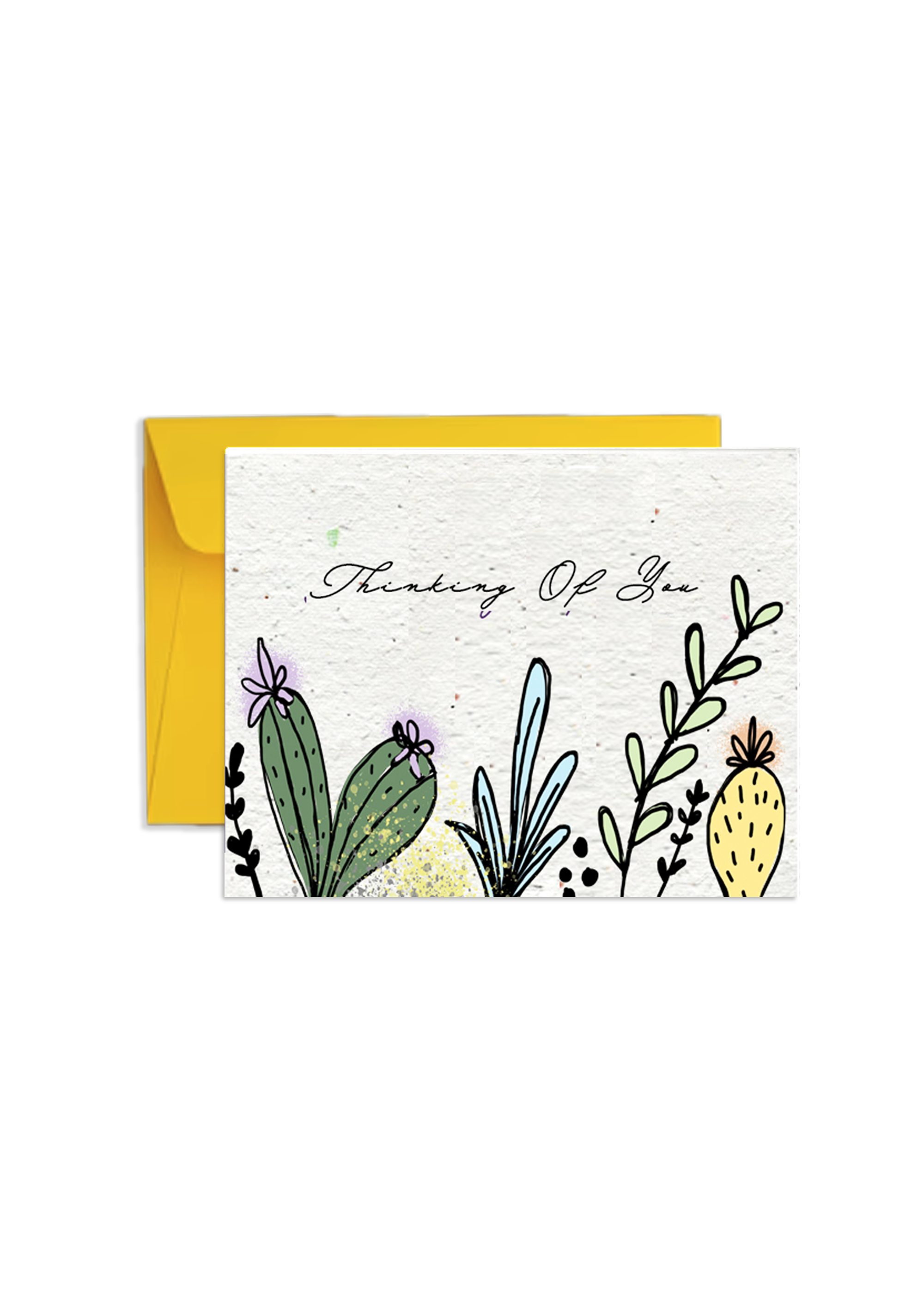 Thinking of you Desert Theme Wildflower Seed Paper Card
