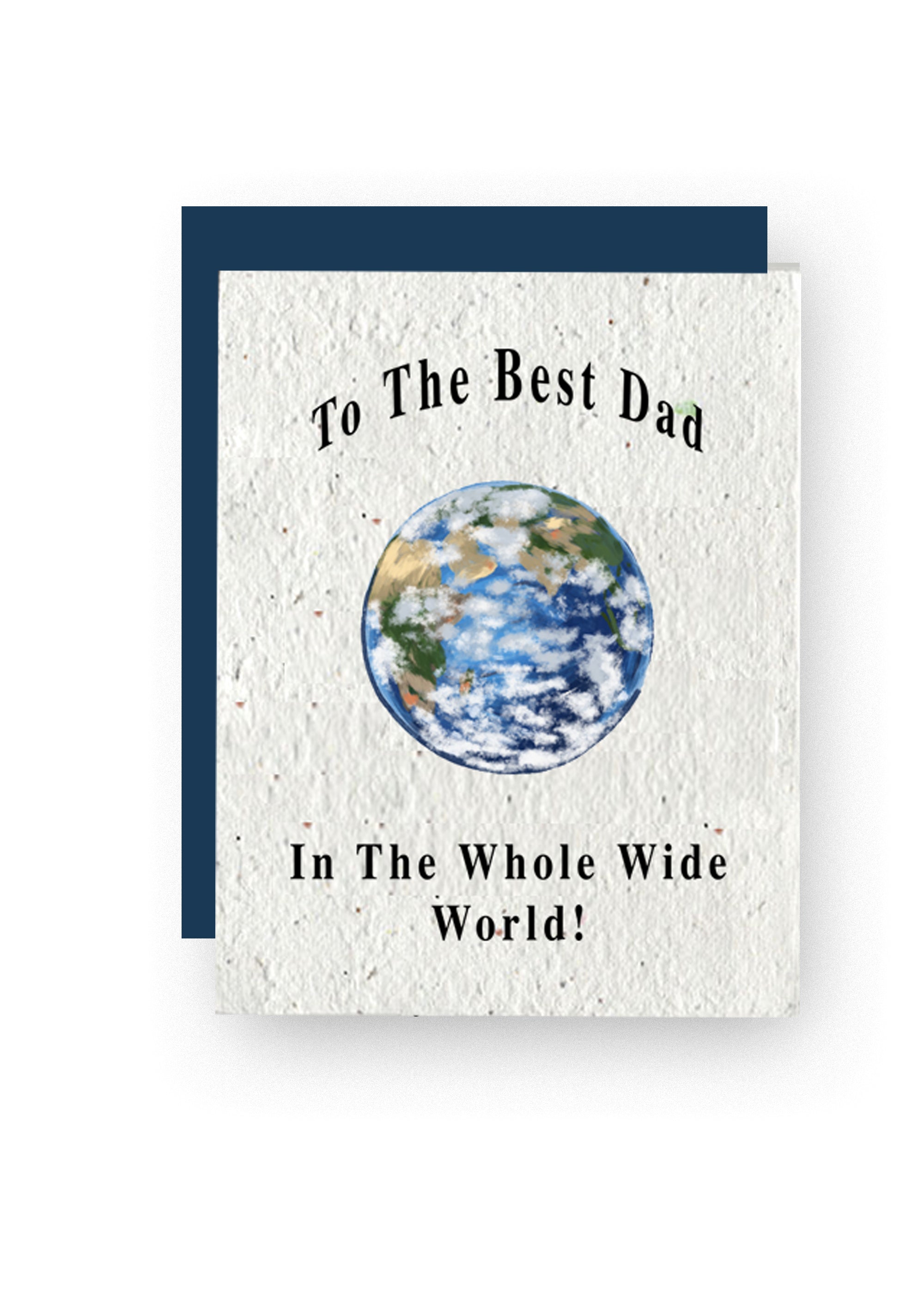 Earthly Embrace: Wildflower Seed Paper Card for Dad