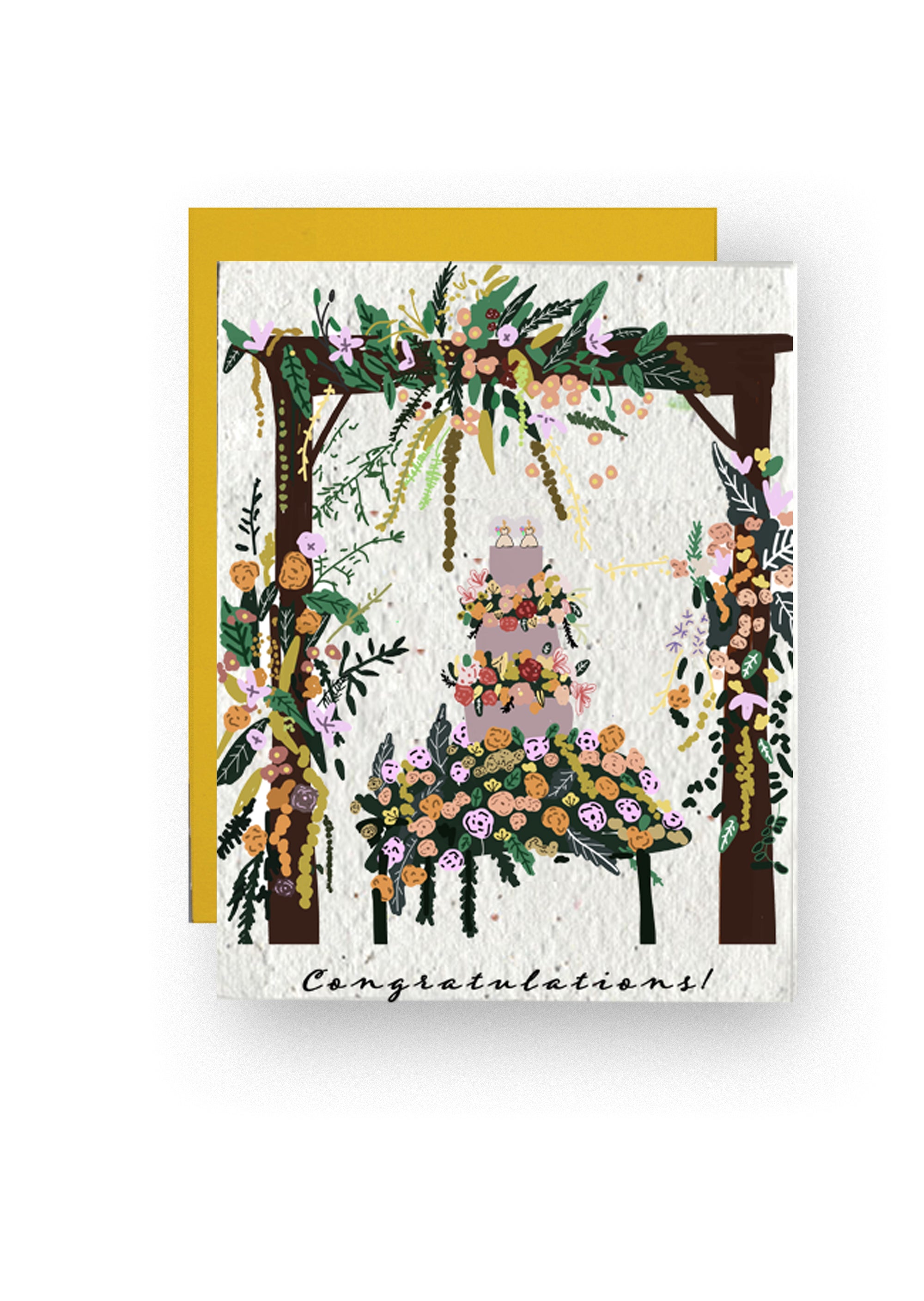 Same Sex Blossom & Unite:Wildflower Seed Wedding Card Brides