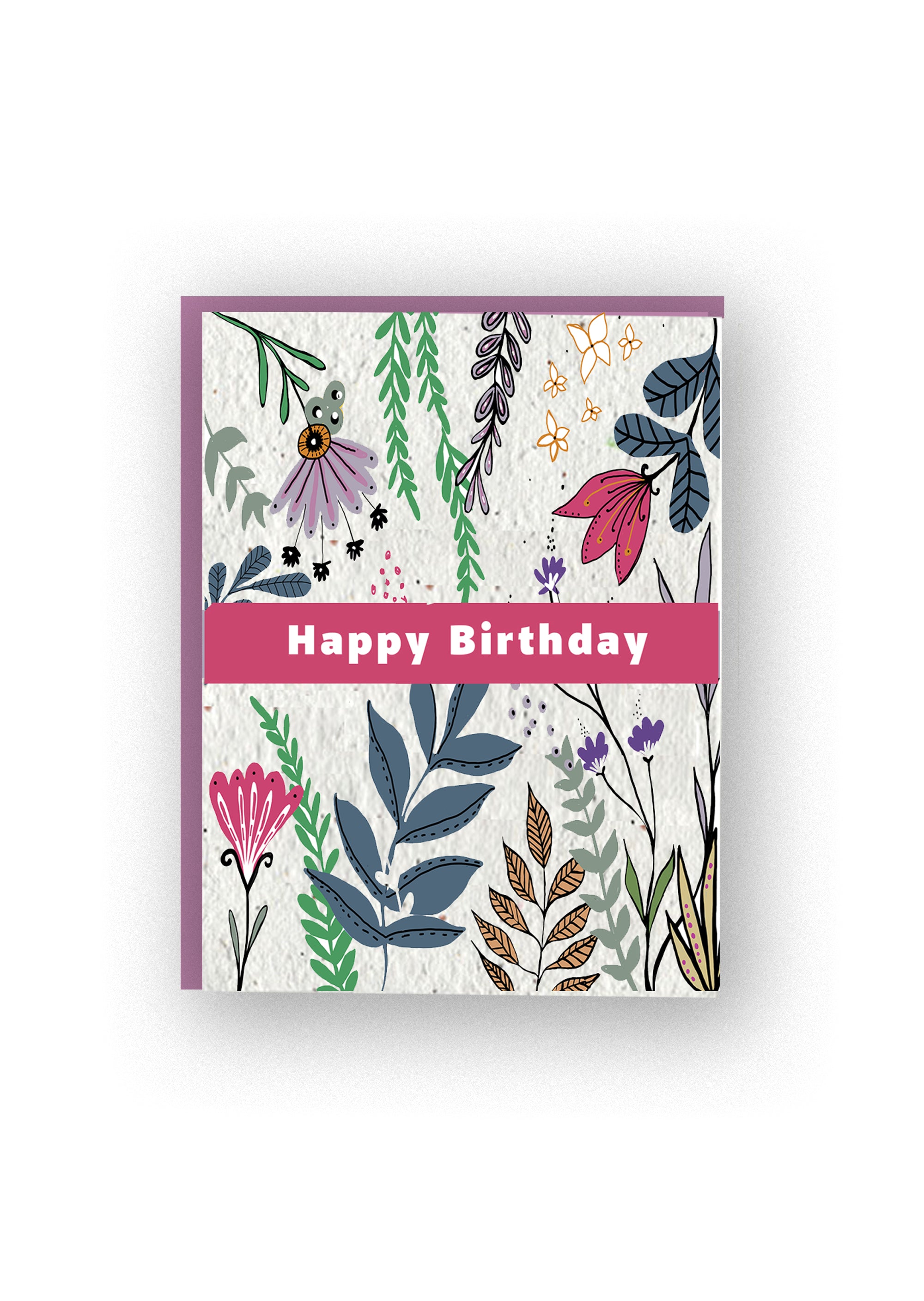 "Vibrant Wishes: Happy Birthday" Wildflower Seed Paper Card