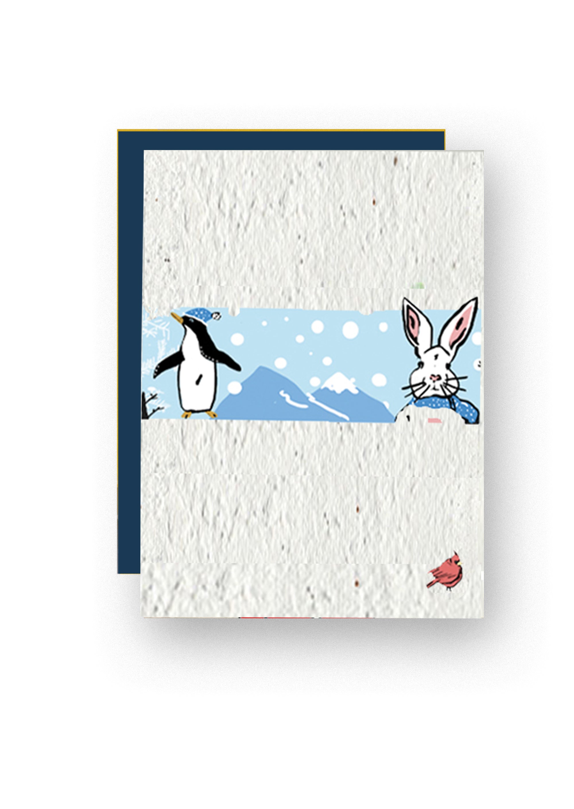 Woodland Creatures Holiday Spirit Wildflower Seed Paper Card