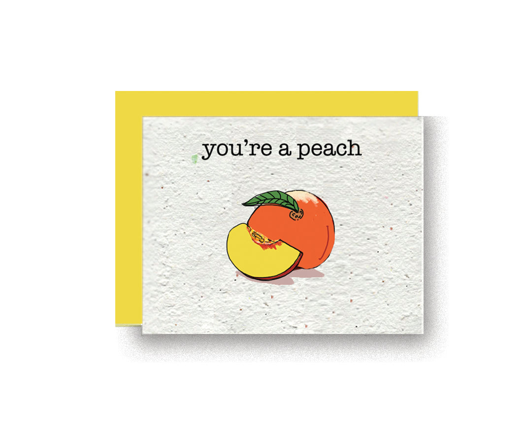 "Blooming Peaches" Wildflower Seed Paper Card