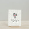 Coffee and Love Wildflower Seed Paper Card