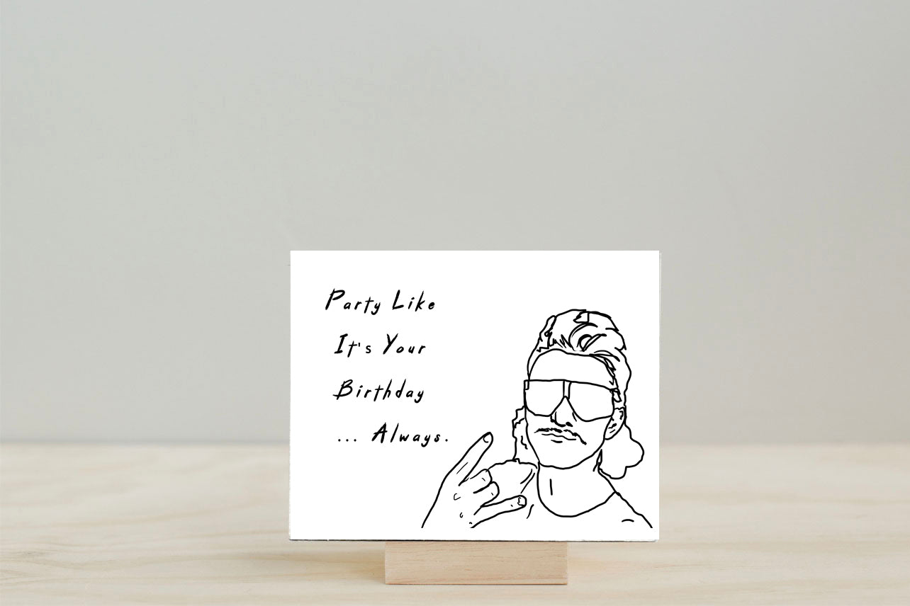 "Party Like It's Your Birthday" Letterpress Greeting Card