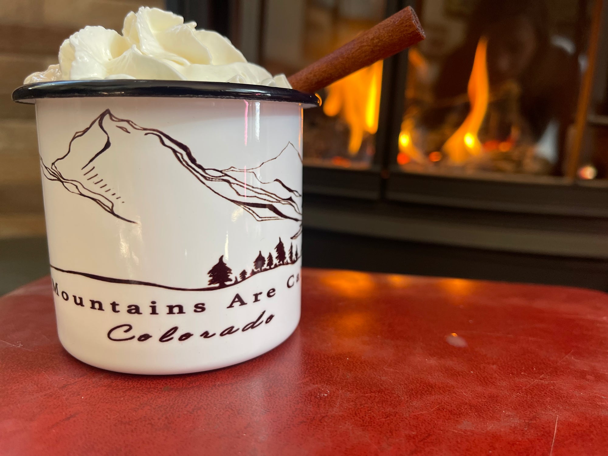 "The Mountains are calling" Colorado Enamel Mug