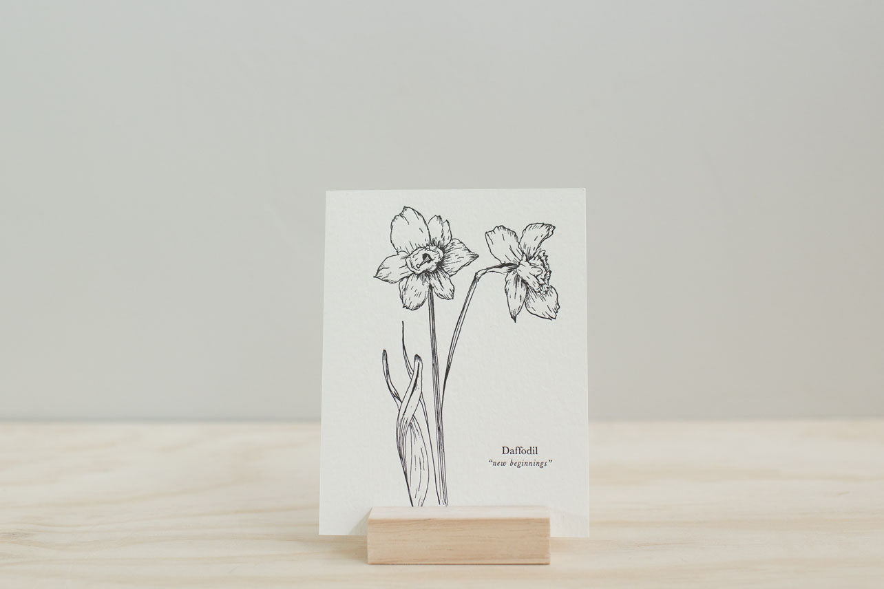 "New Beginnings" Letterpress Greeting Card