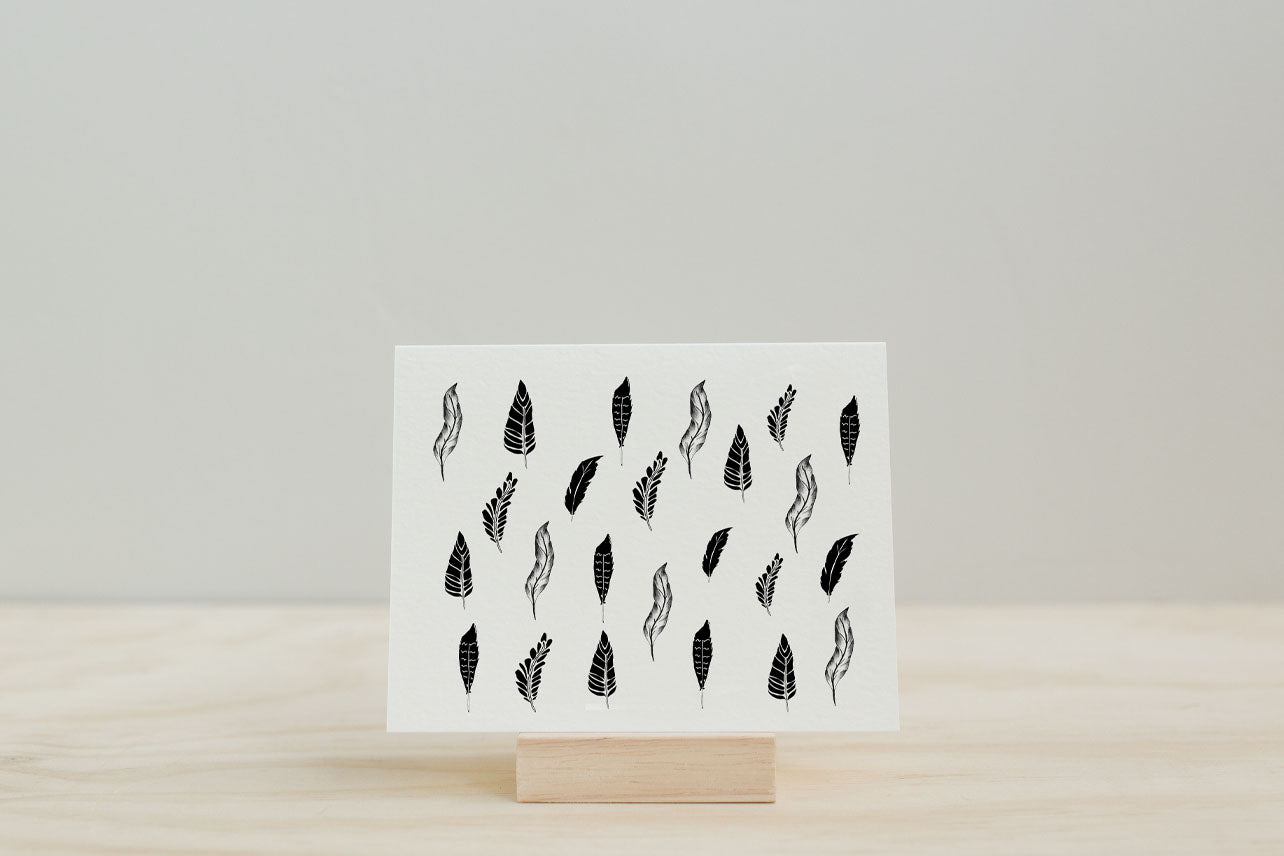 Feather Letterpress Greeting Card