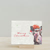 "Merry Christmas Donkey" Wildflower Seed Paper Card